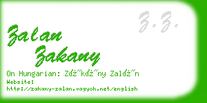 zalan zakany business card